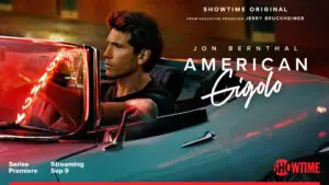 A movie poster showing a person driving a car