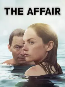 A movie poster showing two people in the sea